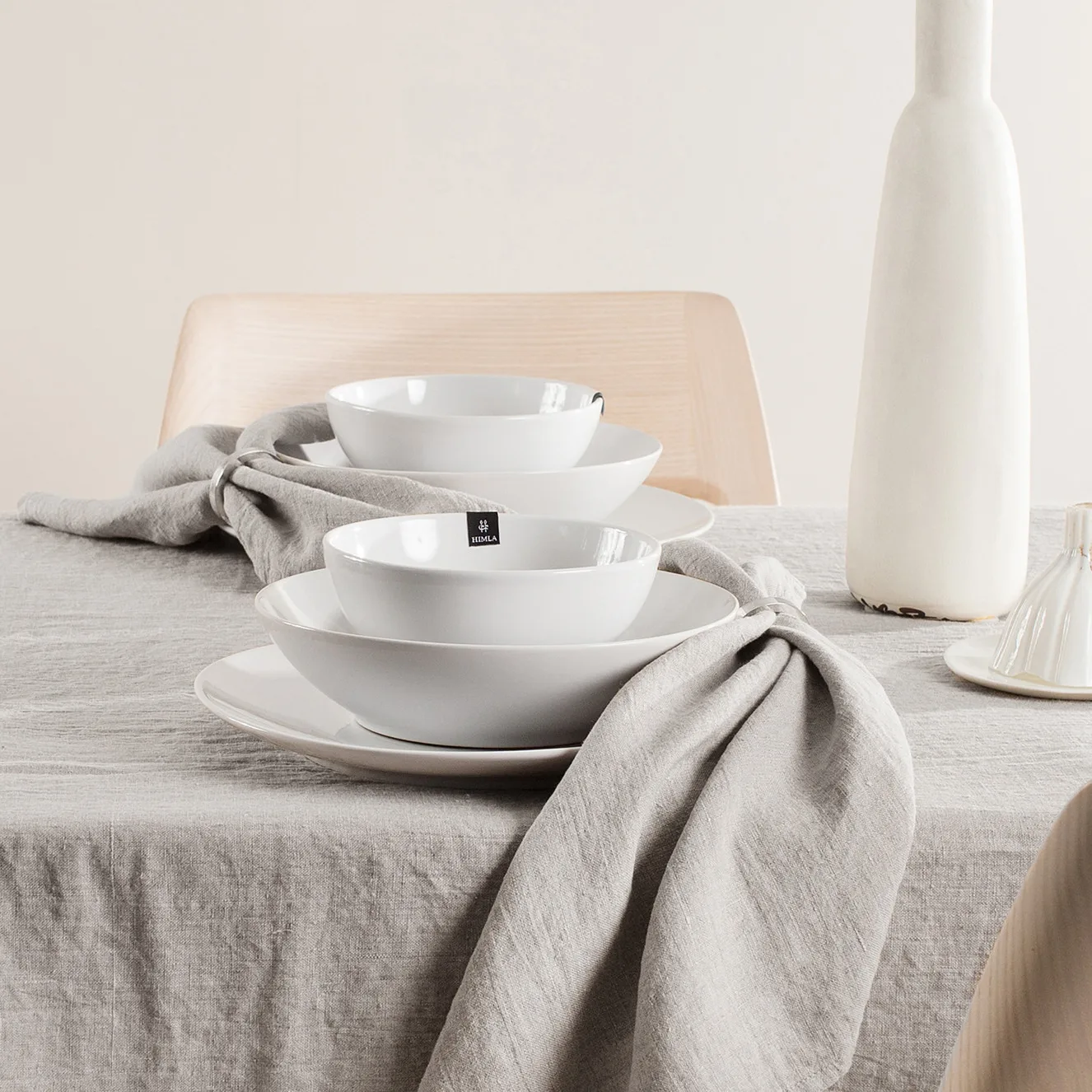 Sunshine serviet 4-pak, Ash (lysegrå) Himla