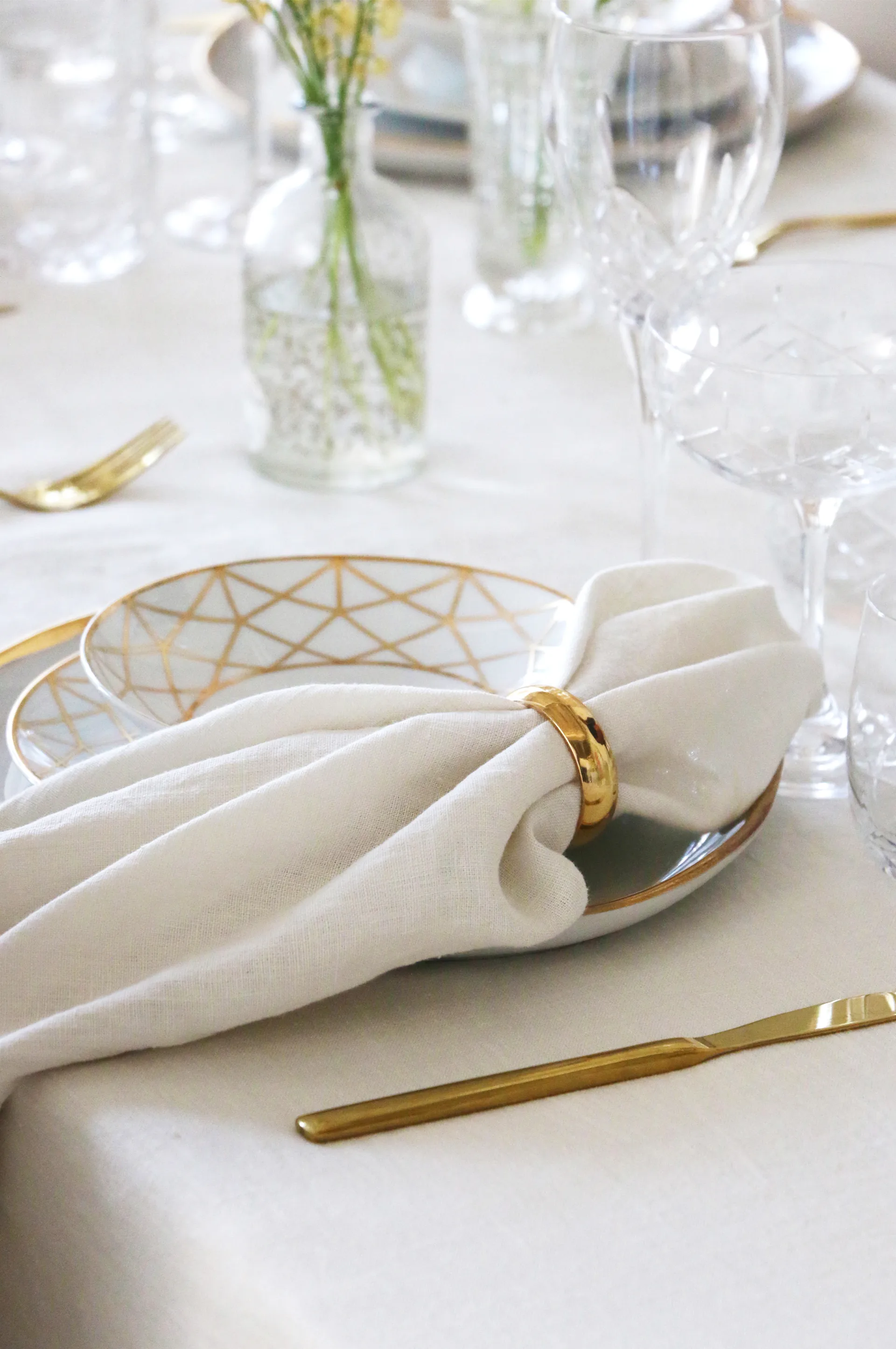 Sunshine serviet 4-pak, Fog (beige) Himla