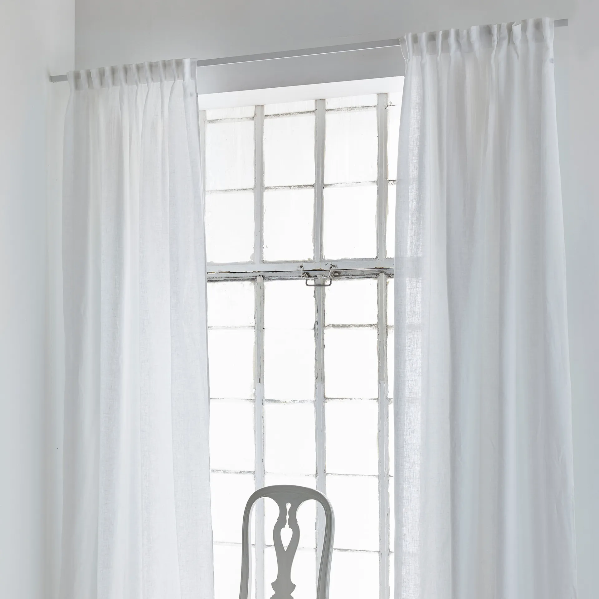 Twilight gardin med rynkebånd 140x290 cm, White Himla