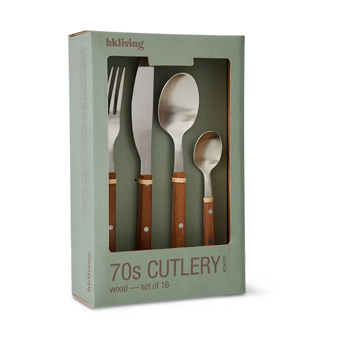 70's bestiksæt 16 dele, Træ HKliving