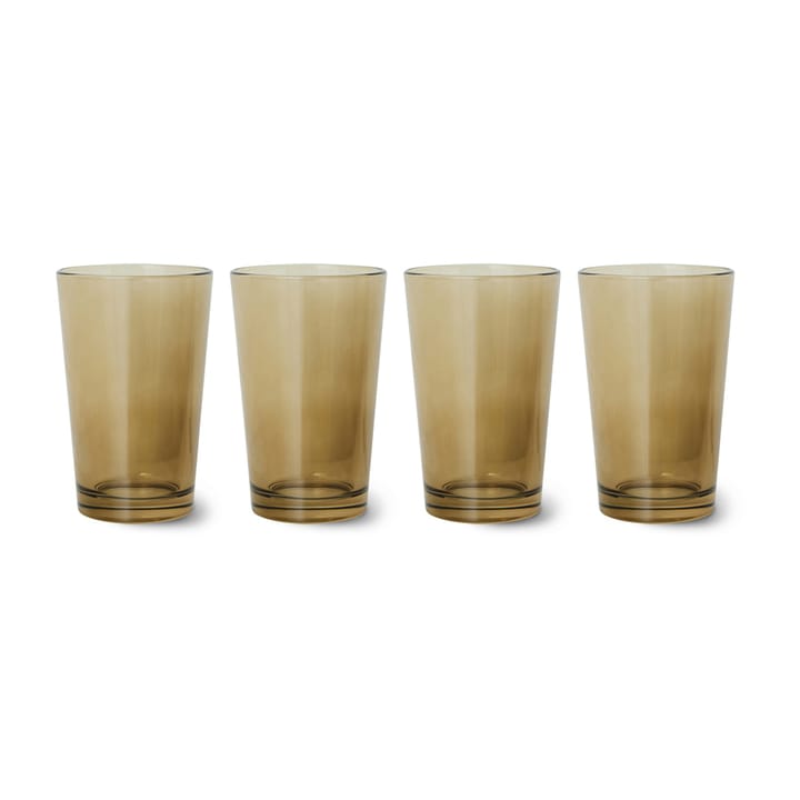 70's glassware teglas 20 cl 4-pak, Mud brown HKliving