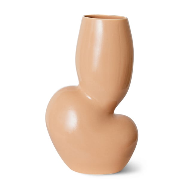 HKliving Ceramic organic vase medium 29 cm Cream