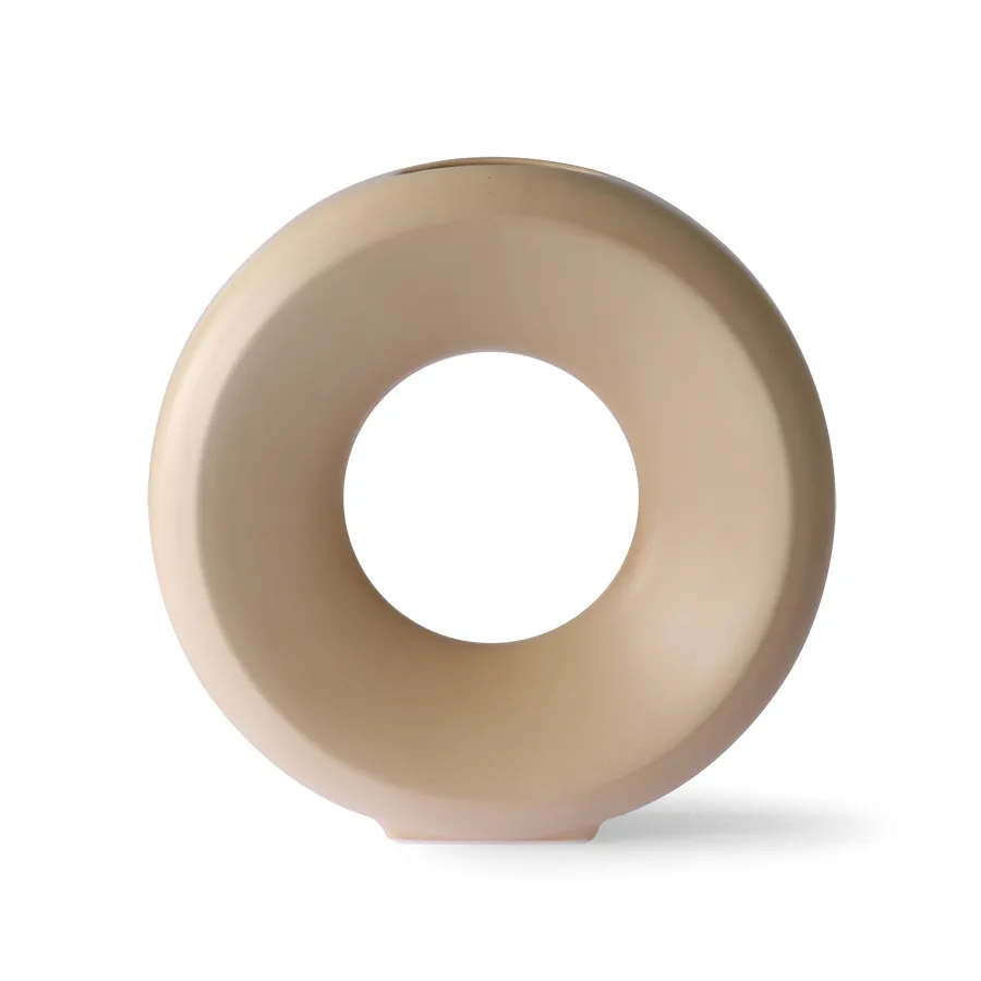 Circle vase L 9,5x30 cm, Sand HKliving