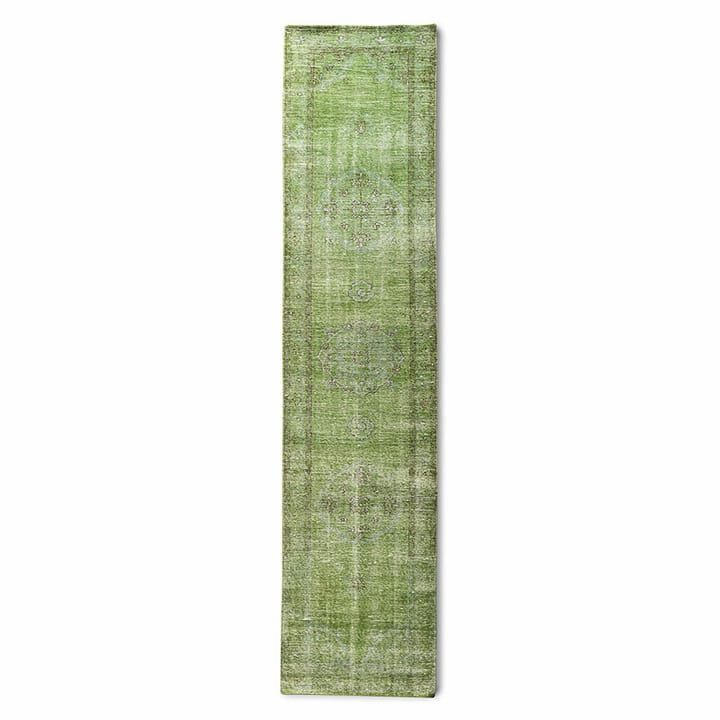 Gangtæppe 80x350 cm uld - Grøn - HKliving