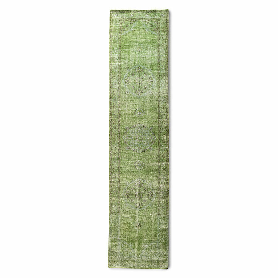 HKliving Gangtæppe 80×350 cm uld Grøn