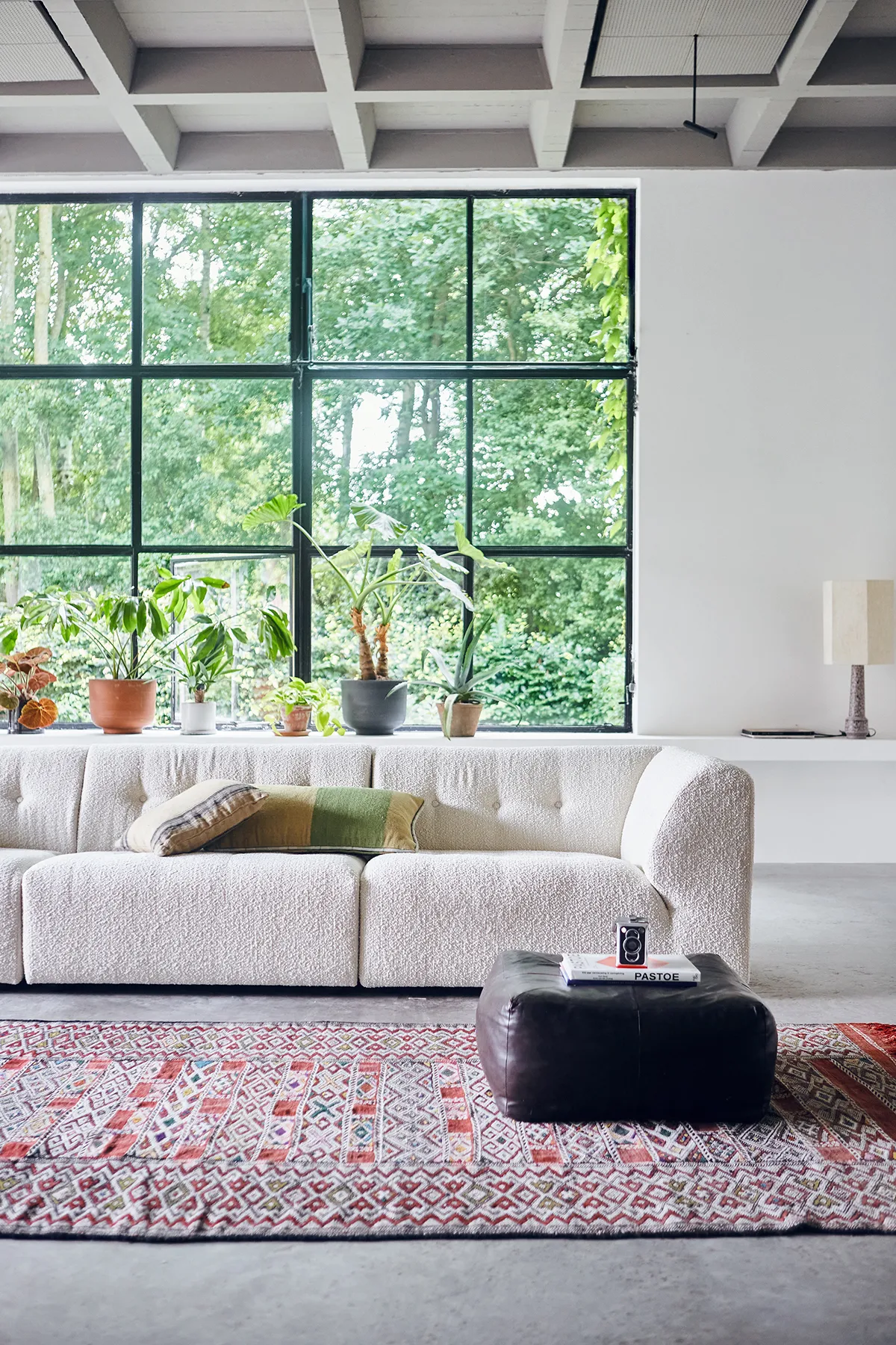 Håndvævet pude 38x74 cm uld, Grøn HKliving
