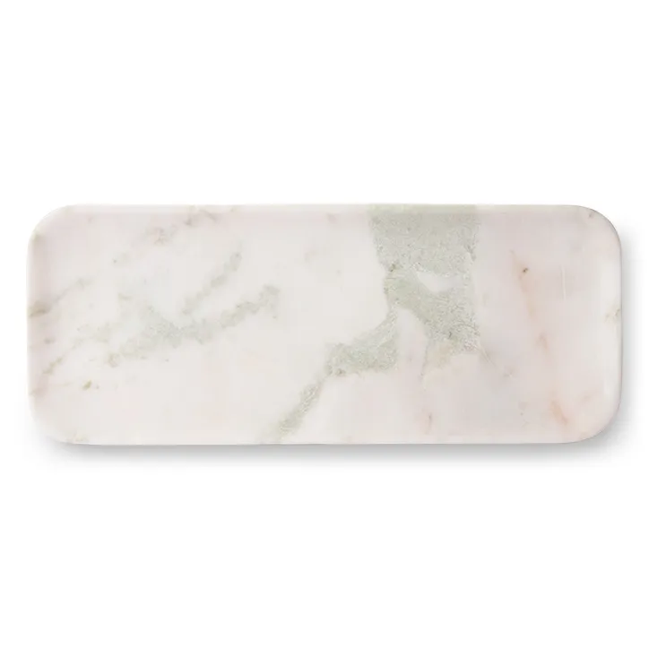 HKliving marmorbakke 30x12 cm, Hvid/Grøn/Lyserød HKliving
