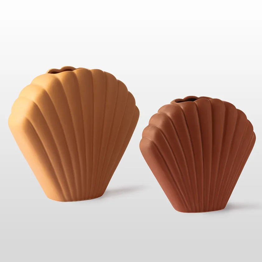 HKliving Shell vase L, Terra HKliving