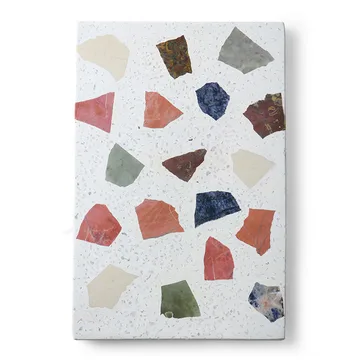 HKliving terrazzo skærebræt 30x25 cm - Hvid - HKliving