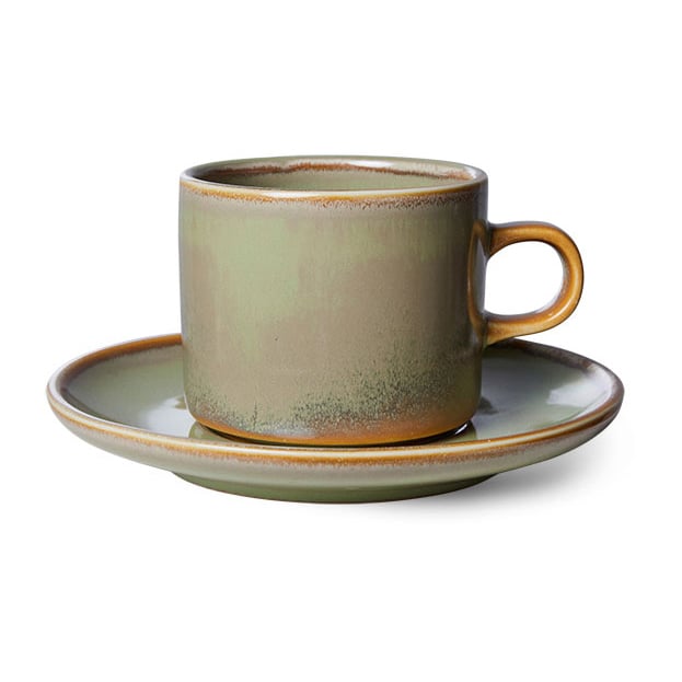HKliving Home Chef kop med underkop 22 cl Moss green
