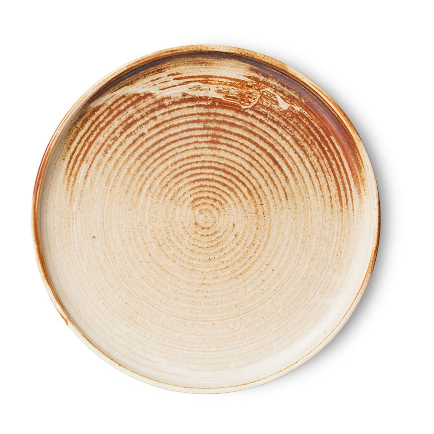 HKliving Home Chef side plate asiet Ø20 cm Rustic cream/Brown