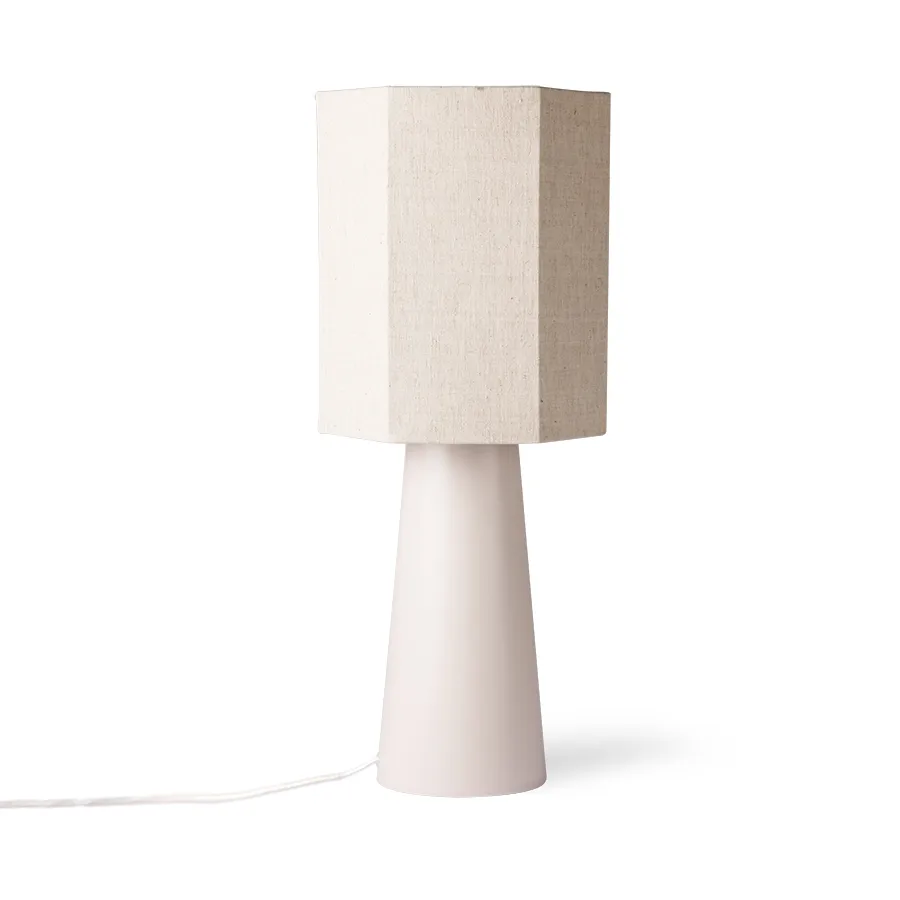 Kegleformet lampfod medium, Mat skind HKliving