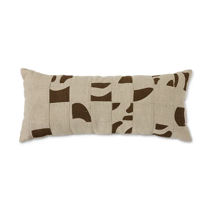 Natural patched pude 30x70 cm - Beige - HKliving