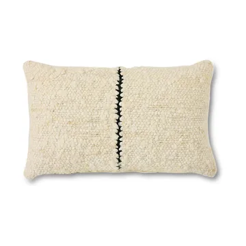 Natural wool striped pude 30x50 cm - White - HKliving