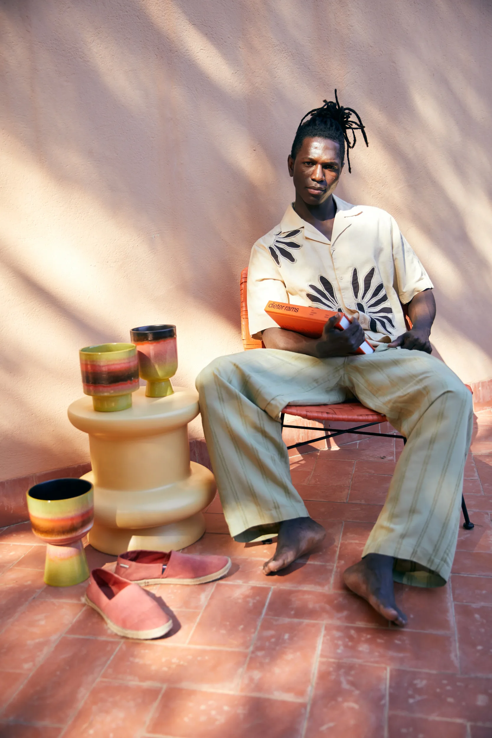 Retro blomsterkrukke Ø16,5 cm, Lime green HKliving