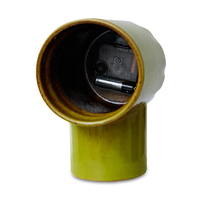 Retro keramik ur 18 cm, Olive HKliving