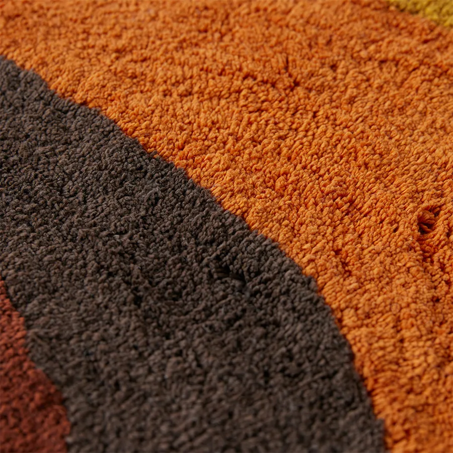 Retro swirl bademåtte 90x120 cm, Retro multicolours HKliving