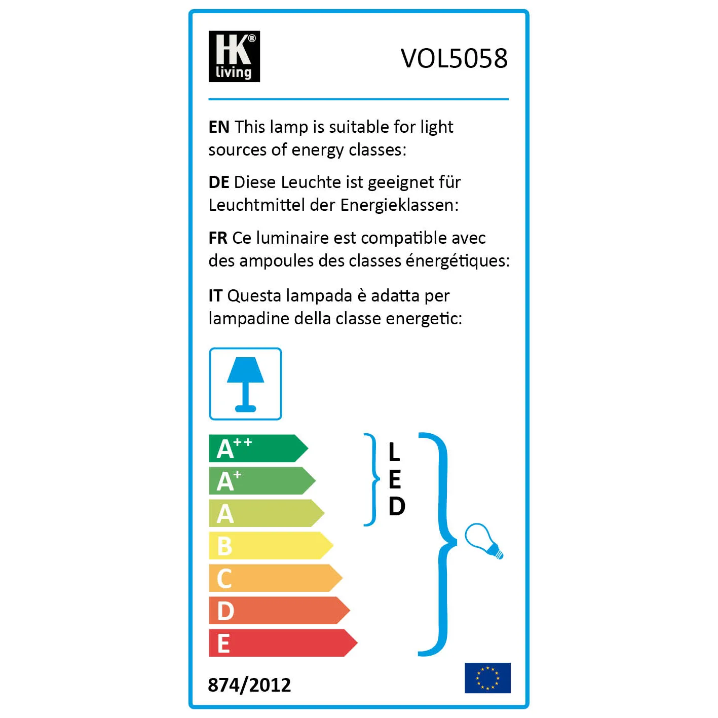 Ribbed lampefod, Hvid HKliving