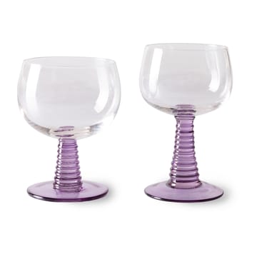 Swirl vinglas lavt - Purple - HKliving