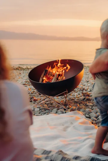 BOWL 57 ildsted - Sort-sølv, stjernestativ - Höfats