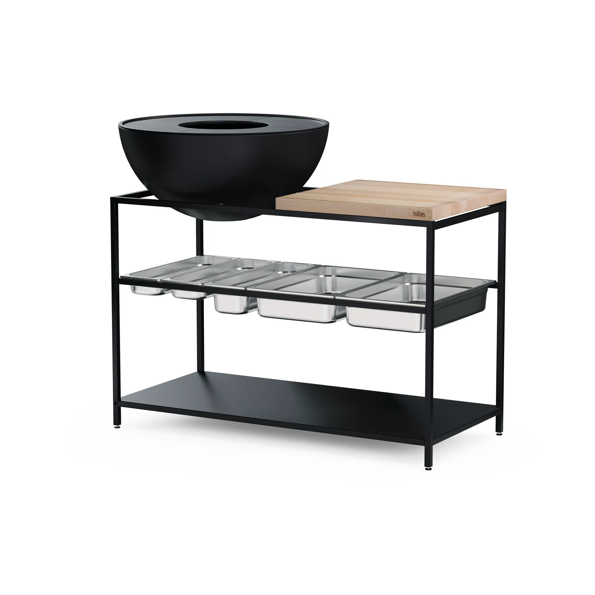 FIRE KITCHEN opbevaringskasser, Rustfrit stål, 5 dele Höfats