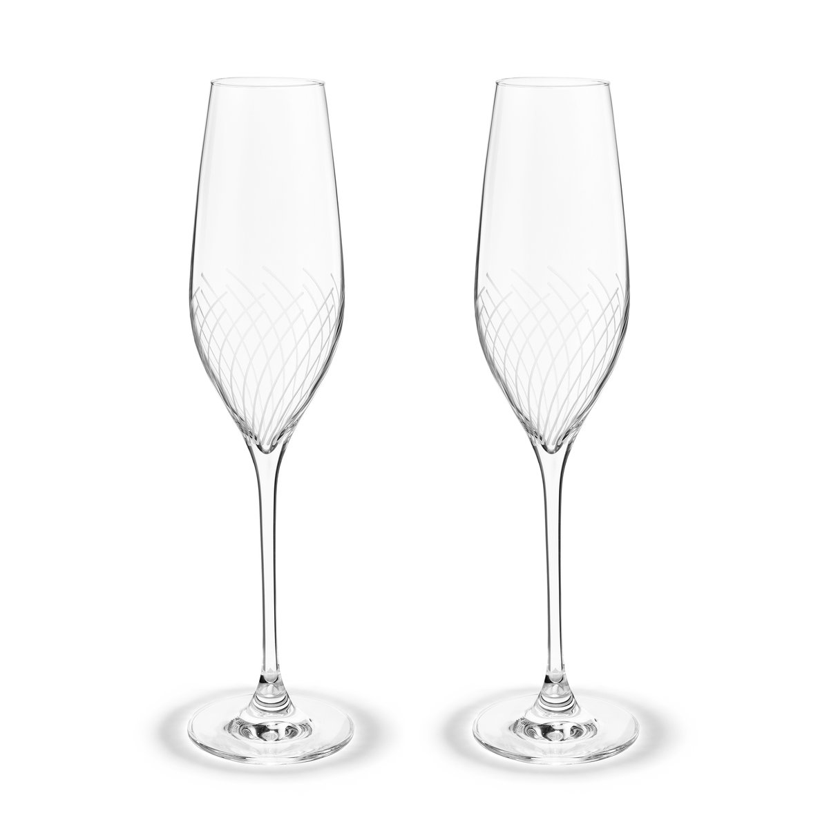 Holmegaard Cabernet Lines champagneglas 29 cl 2-pak Klar