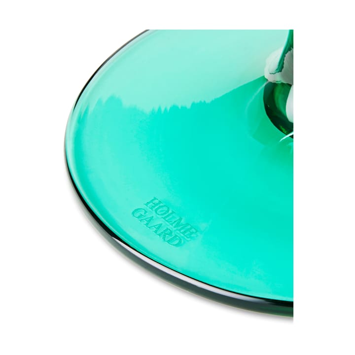 Flow glas på fod 35 cl, Emerald green Holmegaard