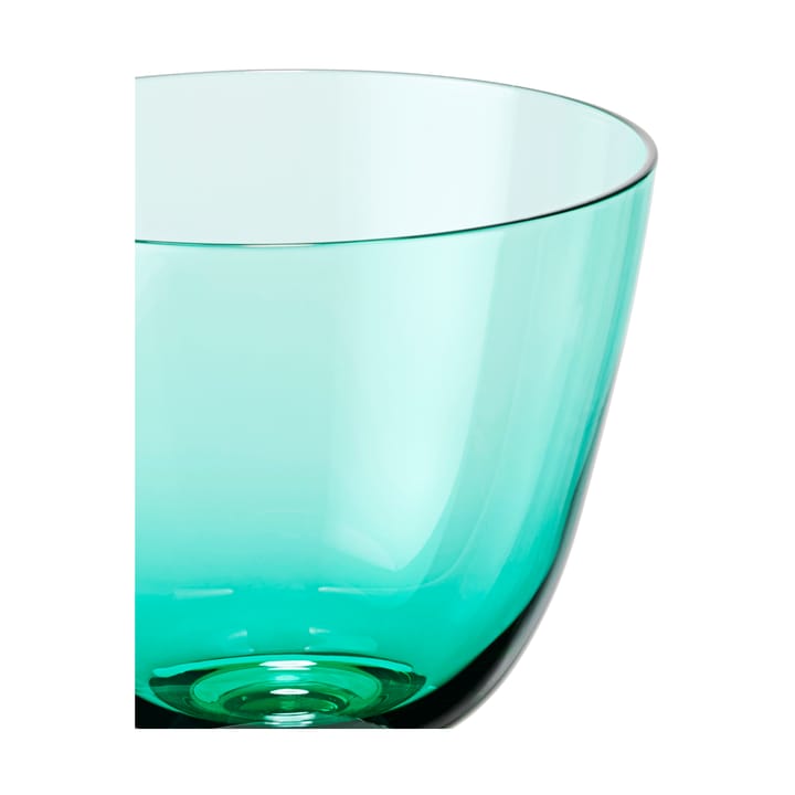 Flow glas på fod 35 cl, Emerald green Holmegaard