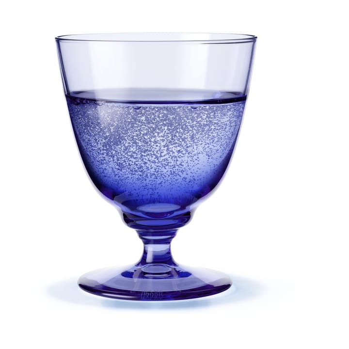 Flow glas på fod 35 cl, Mørkeblå Holmegaard