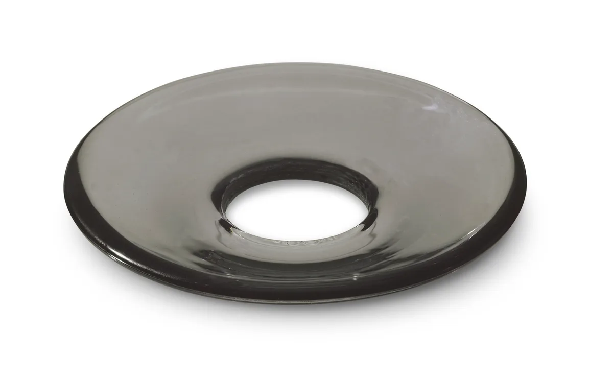 Lumi lysmanchet flad Ø8,5 cm, Røg Holmegaard