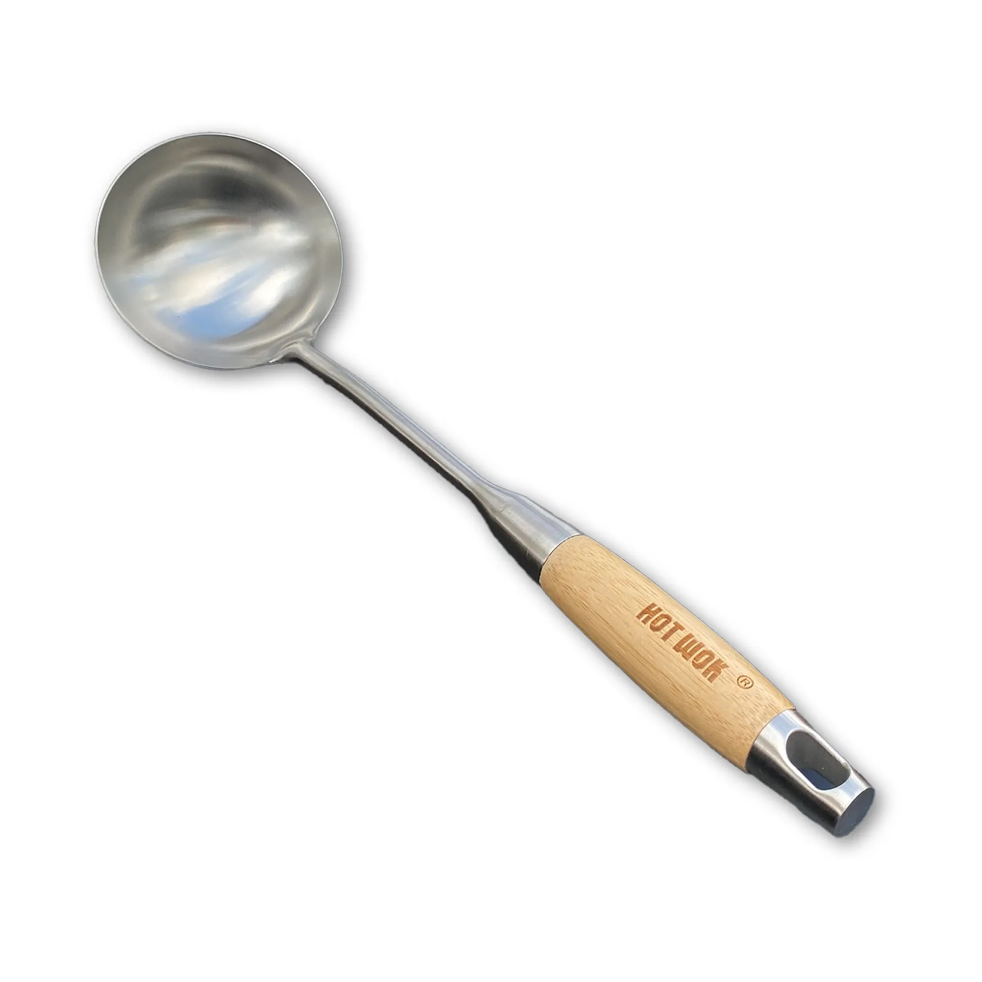 Hot Wok wokslev 36 cm, Rostfrit stål-bambus Hot Wok