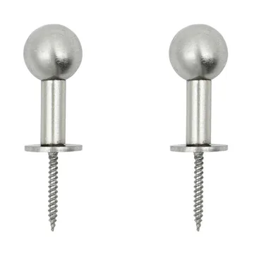 Ball knage 2-pak - Sølvfinish, Ø4x2 cm - House Doctor