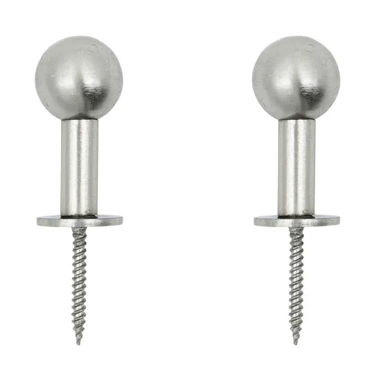 Ball knage 2-pak - Sølvfinish, Ø4x2 cm - House Doctor