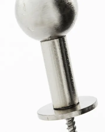 Ball knage 2-pak - Sølvfinish, Ø4x2 cm - House Doctor