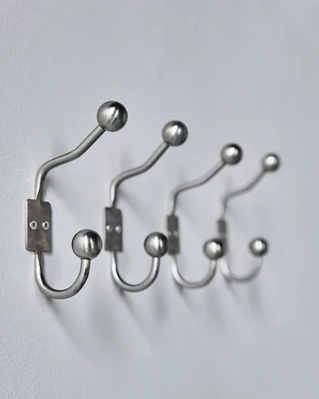 Ball knage 2-pak - Sølvfinish, Ø7x13 cm - House Doctor
