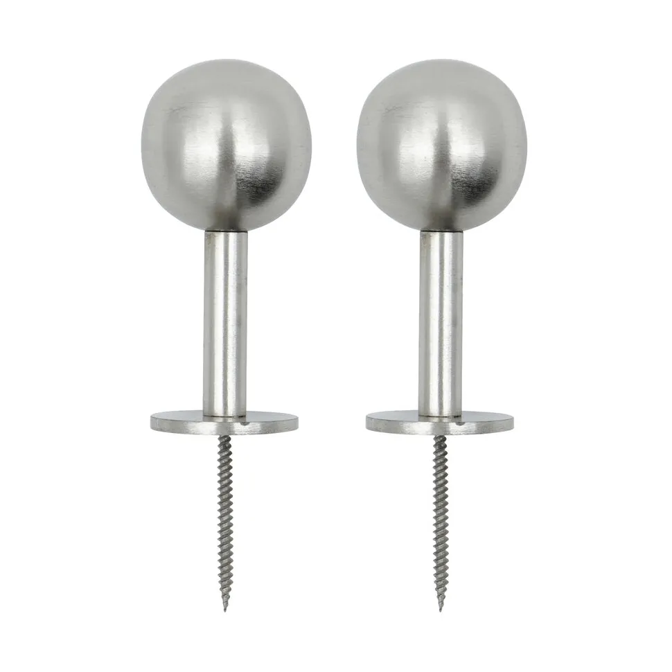 Ball knage 2-pak, Sølvfinish, Ø8x4 cm House Doctor