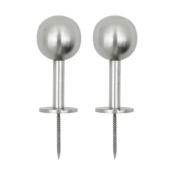 Ball knage 2-pak - Sølvfinish, Ø8x4 cm - House Doctor