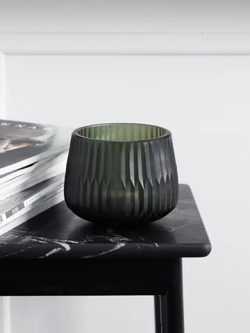 Crown fyrfadsstage Ø14 cm - Grøn  - House Doctor