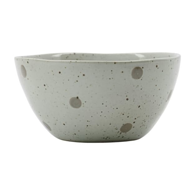 Dots skål Ø12 cm, Hvid/Grønne prikker House Doctor