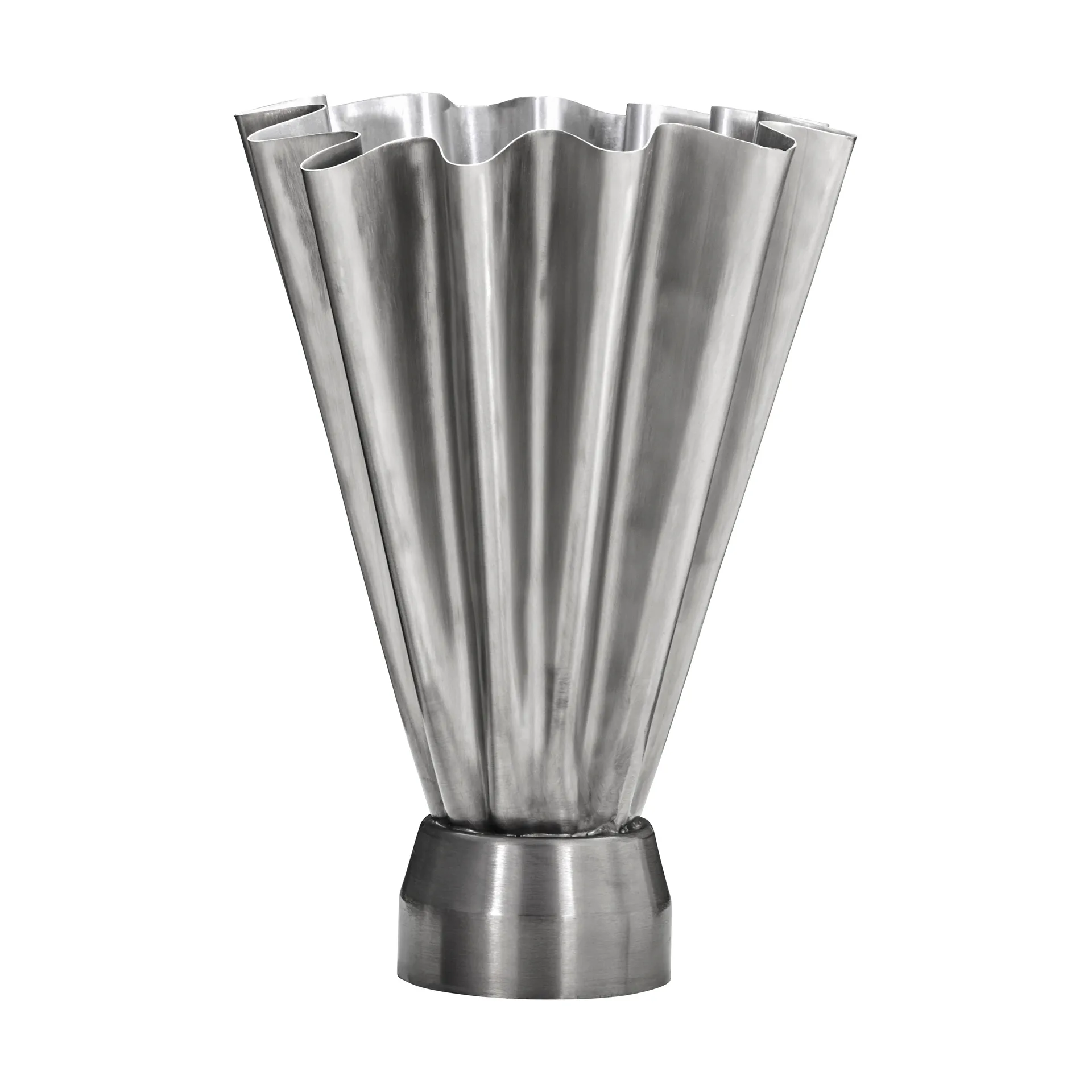 Flood vase Ø23 cm, Børstet sølv House Doctor