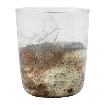 Gem fyrfadsstage Ø9 cm - Clear/Grey - House Doctor