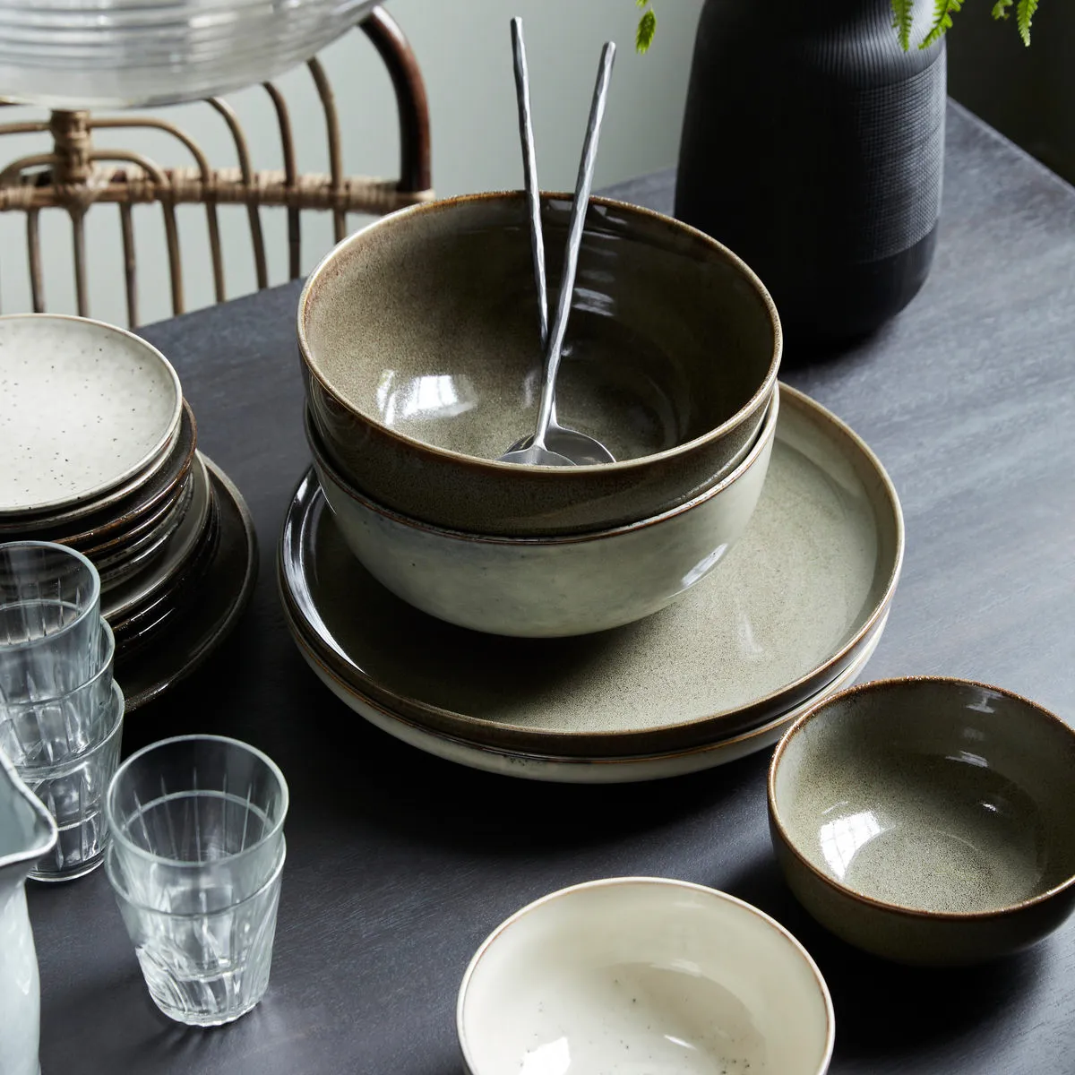 Lake skål Ø14,5 cm, Grøn House Doctor