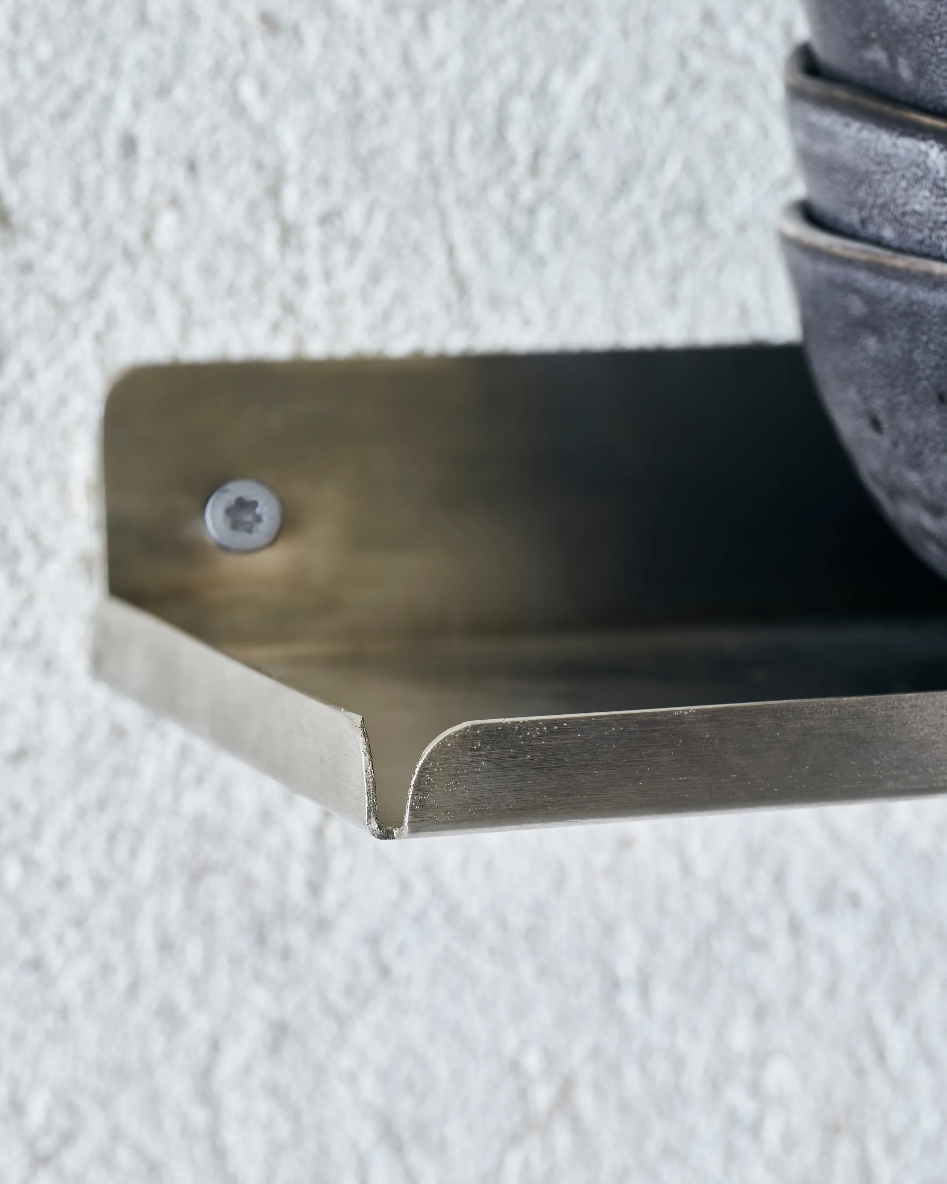 Ledge hylde 80 cm, Børstet sølv House Doctor