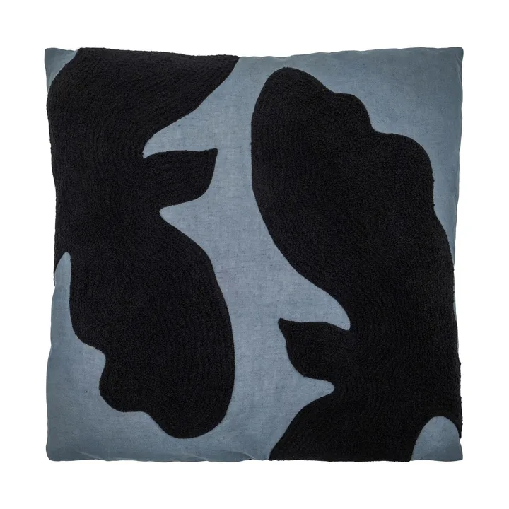 Miki pyntepude - Middelhavsblå-sort, 50x50 cm - House Doctor
