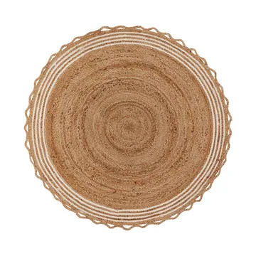 Nord juletræstæppe Ø120 cm - Jute/Hvid - House Doctor