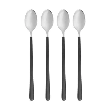 Ox lang ske 4-pak - Sort-sølv - House Doctor