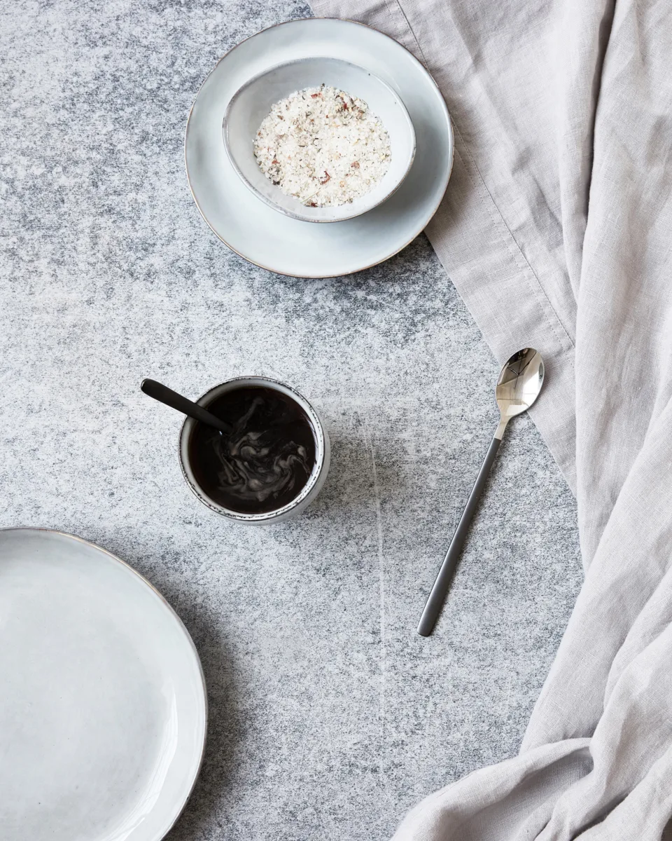 Ox lang ske 4-pak, Sort-sølv House Doctor