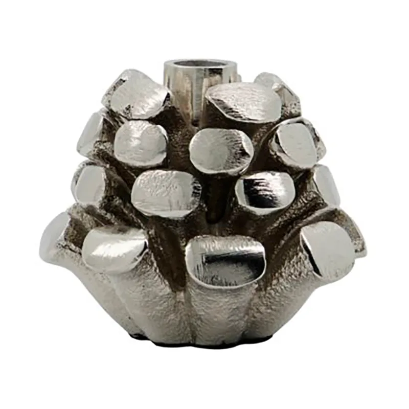 House Doctor Pine Cone lysestage Ø7,5 cm Antiksølv