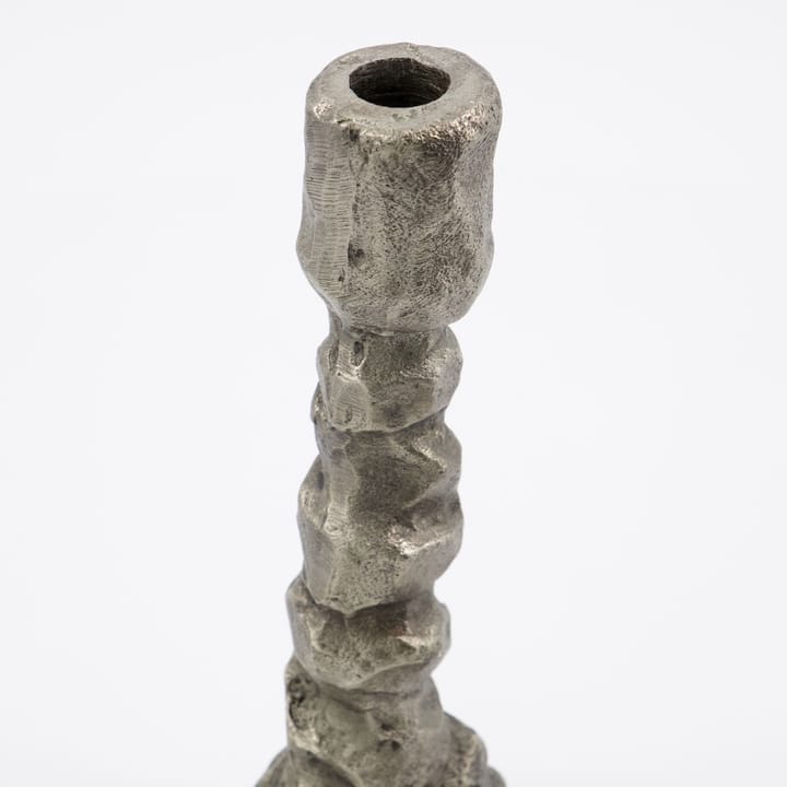 Raku lysestage antiksølv, 25 cm House Doctor