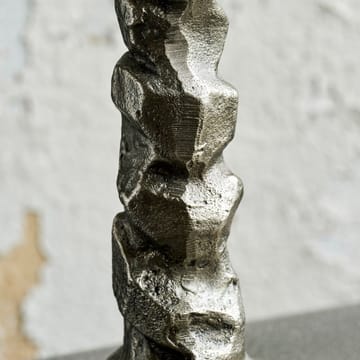 Raku lysestage antiksølv - 25 cm - House Doctor